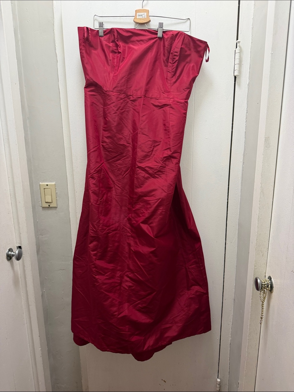 INC International Concepts Strapless Fuchsia-Red Formal Gown